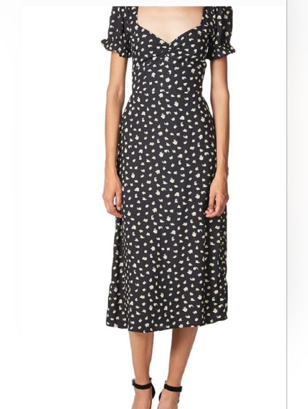 Billabong Black Dress with Yellow Floral Print